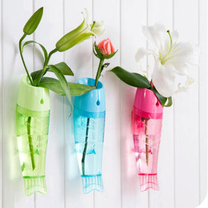 Hot Sale 2016 Vase Hanging Clear Fish Type Wall Mount Vase Flower Vase For Home Garden Decor