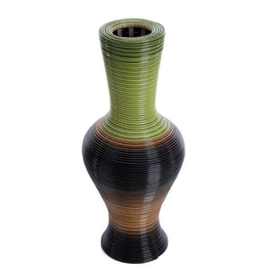 4 Style PC Plastic Rattan Woven Flower Vase Decorative Vase Craft Handmade Home Office Desk Decoration Ornaments